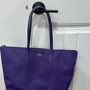 SALE TODAY ONLY - Lacoste Purple Tote Bag with Minimalist Design